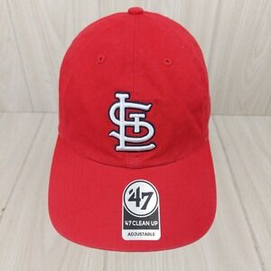 St. Louis Cardinals Hat Cap MLB 47 Brand Clean Up‎ Adjustable Baseball Red New